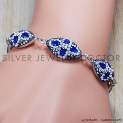 Sapphire 925 Sterling Silver Bracelet (SJWBR-120)