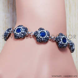 Sapphire 925 Sterling Silver Bracelet (SJWBR-121)