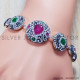 Ruby 925 Sterling Silver Bracelet (SJWBR-122) Ruby 925 Sterling Silver Bracelet (SJWBR-122)
