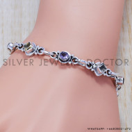 Amethyst 925 Sterling Silver Bracelet (SJWBR-131) Amethyst 925 Sterling Silver Bracelet (SJWBR-131)