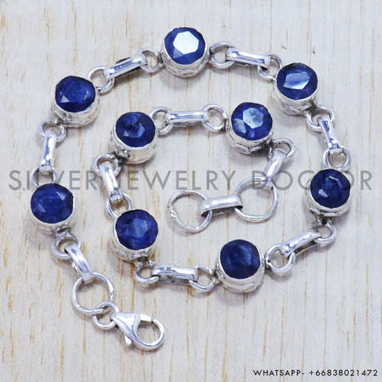 Sapphire 925 Sterling Silver Bracelet (SJWBR-134) Sapphire 925 Sterling Silver Bracelet (SJWBR-134)