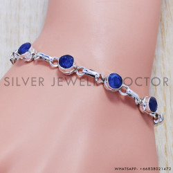 Sapphire 925 Sterling Silver Bracelet (SJWBR-134)