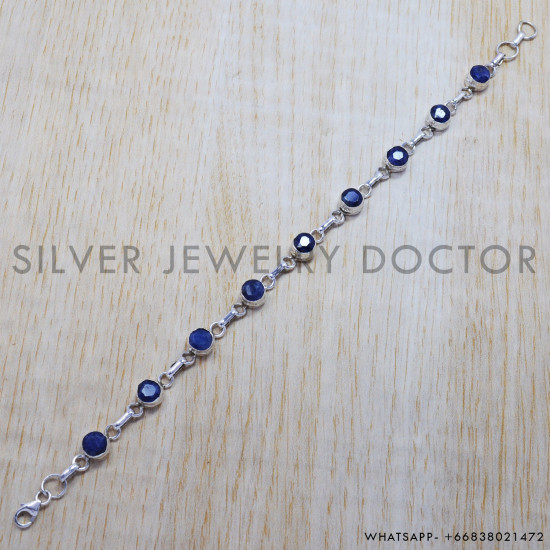 Sapphire 925 Sterling Silver Bracelet (SJWBR-134) Sapphire 925 Sterling Silver Bracelet (SJWBR-134)