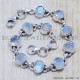 Rainbow Moonstone 925 Sterling Silver Bracelet (SJWBR-139) Rainbow Moonstone 925 Sterling Silver Bracelet (SJWBR-139)