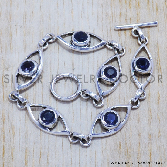 Amethyst 925 Sterling Silver Bracelet (SJWBR-140) Amethyst 925 Sterling Silver Bracelet (SJWBR-140)