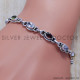 Garnet 925 Sterling Silver Bracelet (SJWBR-143) Garnet 925 Sterling Silver Bracelet (SJWBR-143)