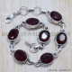 Garnet 925 Sterling Silver Bracelet (SJWBR-144) Garnet 925 Sterling Silver Bracelet (SJWBR-144)