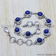 Lapis Lazuli 925 Sterling Silver Bracelet (SJWBR-15)
