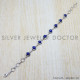 Lapis Lazuli 925 Sterling Silver Bracelet (SJWBR-15)