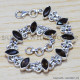 Smoky Quartz 925 Sterling Silver Bracelet (SJWBR-152) Smoky Quartz 925 Sterling Silver Bracelet (SJWBR-152)