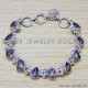 Amethyst 925 Sterling Silver Bracelet (SJWBR-153) Amethyst 925 Sterling Silver Bracelet (SJWBR-153)