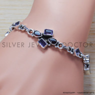 Amethyst 925 Sterling Silver Bracelet (SJWBR-161) Amethyst 925 Sterling Silver Bracelet (SJWBR-161)