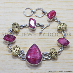 Ruby 925 Sterling Silver Bracelet (SJWBR-165) Ruby 925 Sterling Silver Bracelet (SJWBR-165)