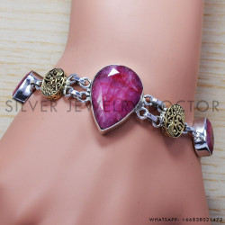 Ruby 925 Sterling Silver Bracelet (SJWBR-165)
