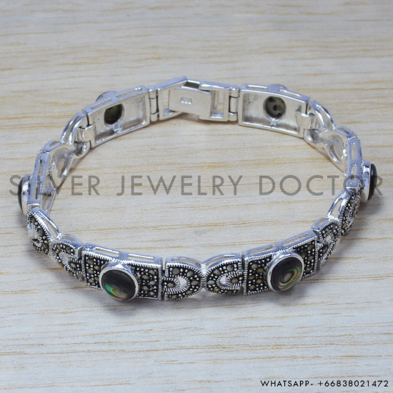 Pearl 925 Sterling Silver Bracelet (SJWBR-166) Pearl 925 Sterling Silver Bracelet (SJWBR-166)