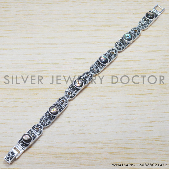 Pearl 925 Sterling Silver Bracelet (SJWBR-166) Pearl 925 Sterling Silver Bracelet (SJWBR-166)