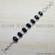 Black Onyx 925 Sterling Silver Bracelet (SJWBR-172) Black Onyx 925 Sterling Silver Bracelet (SJWBR-172)