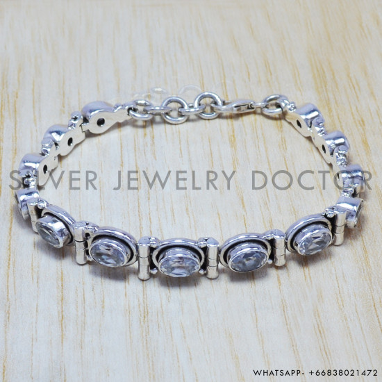 925 Sterling Silver Bracelet (SJWBR-174) 925 Sterling Silver Bracelet (SJWBR-174)