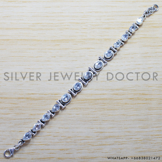 925 Sterling Silver Bracelet (SJWBR-174) 925 Sterling Silver Bracelet (SJWBR-174)
