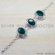 Green Onyx 925 Sterling Silver Bracelet (SJWBR-176) Green Onyx 925 Sterling Silver Bracelet (SJWBR-176)