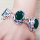 Green Onyx 925 Sterling Silver Bracelet (SJWBR-176) Green Onyx 925 Sterling Silver Bracelet (SJWBR-176)