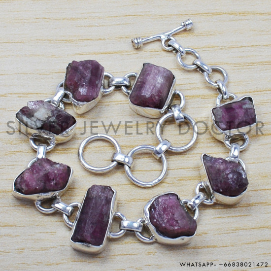 Ruby 925 Sterling Silver Bracelet (SJWBR-177) Ruby 925 Sterling Silver Bracelet (SJWBR-177)