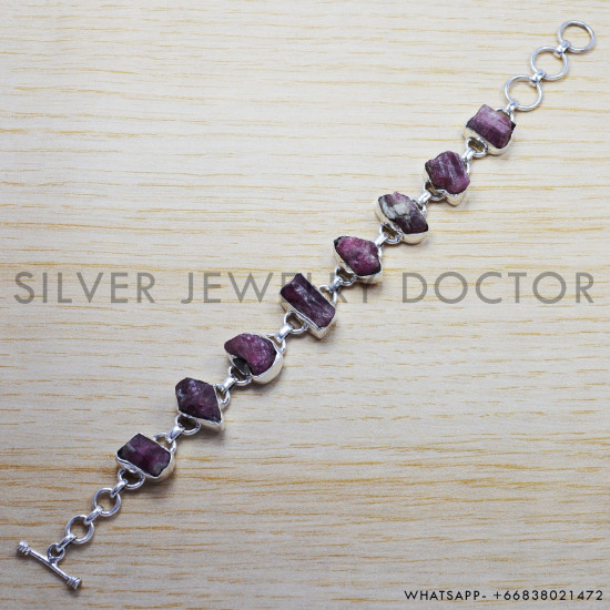 Ruby 925 Sterling Silver Bracelet (SJWBR-177) Ruby 925 Sterling Silver Bracelet (SJWBR-177)