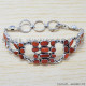 Carnelian 925 Sterling Silver Bracelet (SJWBR-181) Carnelian 925 Sterling Silver Bracelet (SJWBR-181)