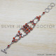 Carnelian 925 Sterling Silver Bracelet (SJWBR-181) Carnelian 925 Sterling Silver Bracelet (SJWBR-181)