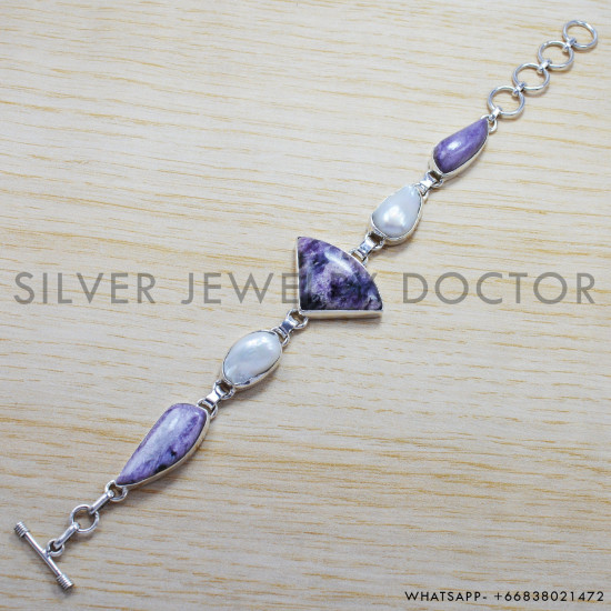 925 Sterling Silver Bracelet (SJWBR-185) 925 Sterling Silver Bracelet (SJWBR-185)