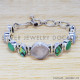 Rose Quartz 925 Sterling Silver Bracelet (SJWBR-186) Rose Quartz 925 Sterling Silver Bracelet (SJWBR-186)