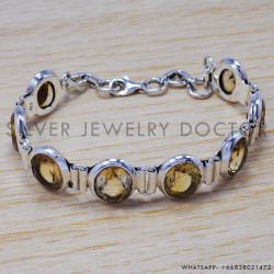 Citrine 925 Sterling Silver Bracelet (SJWBR-193) Citrine 925 Sterling Silver Bracelet (SJWBR-193)
