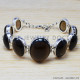 Smoky Quartz 925 Sterling Silver Bracelet (SJWBR-197) Smoky Quartz 925 Sterling Silver Bracelet (SJWBR-197)