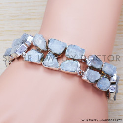 Rainbow Moonstone 925 Sterling Silver Bracelet (SJWBR-204)