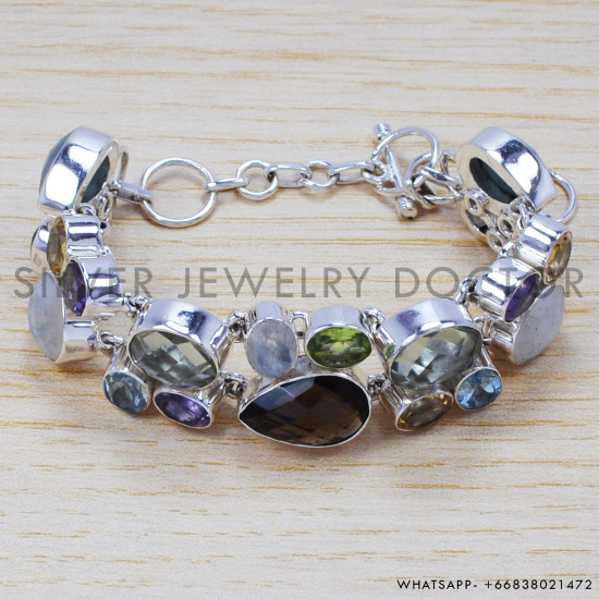 925 Sterling Silver Bracelet (SJWBR-212) 925 Sterling Silver Bracelet (SJWBR-212)