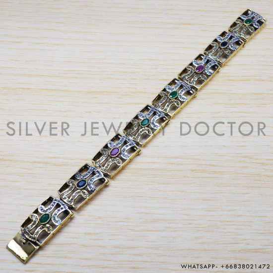 Emerald 925 Sterling Silver Bracelet (SJWBR-213) Emerald 925 Sterling Silver Bracelet (SJWBR-213)