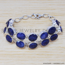 Sapphire 925 Sterling Silver Bracelet (SJWBR-216) Sapphire 925 Sterling Silver Bracelet (SJWBR-216)