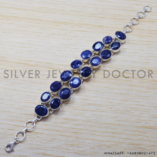 Sapphire 925 Sterling Silver Bracelet (SJWBR-216) Sapphire 925 Sterling Silver Bracelet (SJWBR-216)