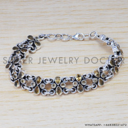 Citrine 925 Sterling Silver Bracelet (SJWBR-217) Citrine 925 Sterling Silver Bracelet (SJWBR-217)