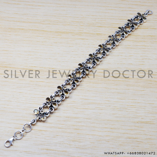 Citrine 925 Sterling Silver Bracelet (SJWBR-217) Citrine 925 Sterling Silver Bracelet (SJWBR-217)