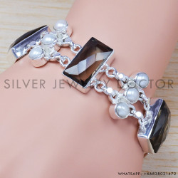 Pearl 925 Sterling Silver Bracelet (SJWBR-218)