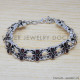 Garnet 925 Sterling Silver Bracelet (SJWBR-219) Garnet 925 Sterling Silver Bracelet (SJWBR-219)