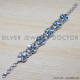 Blue Topaz 925 Sterling Silver Bracelet (SJWBR-220) Blue Topaz 925 Sterling Silver Bracelet (SJWBR-220)