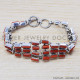Carnelian 925 Sterling Silver Bracelet (SJWBR-225) Carnelian 925 Sterling Silver Bracelet (SJWBR-225)