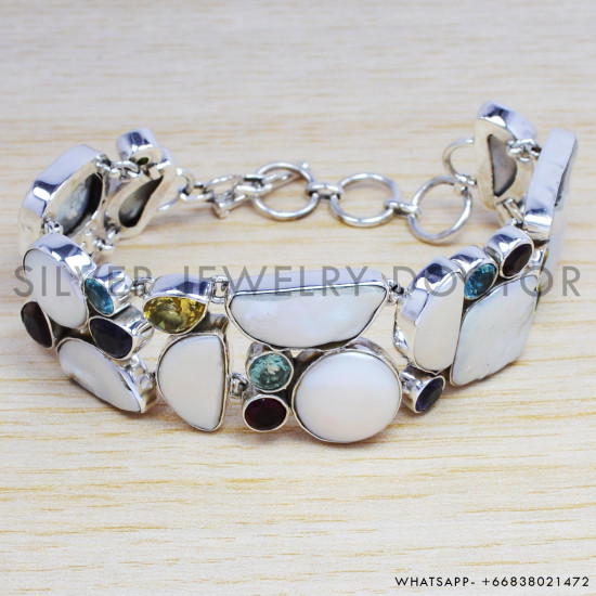 Pearl 925 Sterling Silver Bracelet (SJWBR-238) Pearl 925 Sterling Silver Bracelet (SJWBR-238)