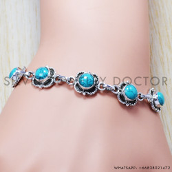 Turquoise 925 Sterling Silver Bracelet (SJWBR-24)