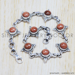 Aventurine 925 Sterling Silver Bracelet (SJWBR-25) Aventurine 925 Sterling Silver Bracelet (SJWBR-25)
