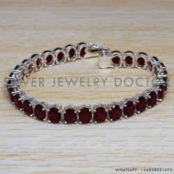 Ruby 925 Sterling Silver Bracelet (SJWBR-251) Ruby 925 Sterling Silver Bracelet (SJWBR-251)