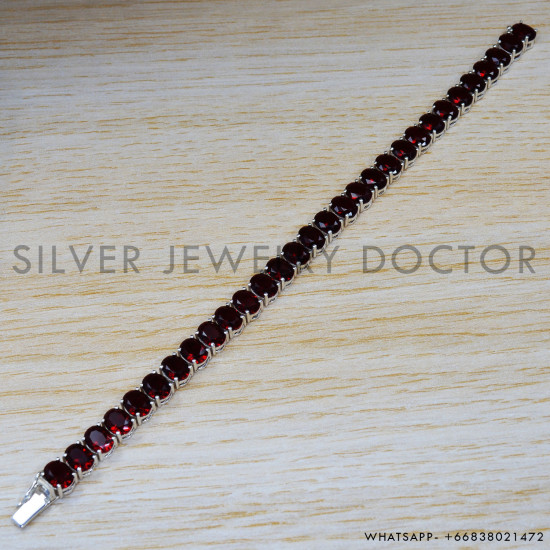 Ruby 925 Sterling Silver Bracelet (SJWBR-251) Ruby 925 Sterling Silver Bracelet (SJWBR-251)
