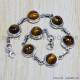 Tiger Eye 925 Sterling Silver Bracelet (SJWBR-26)